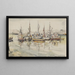 Boten in de haven - Igor Pčel — ingelijst kunstwerk aan de muur