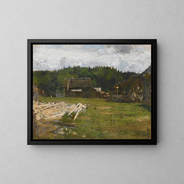 van een bosrijke open plek bij Tchougouïv, Oekraïne - Ilya Efimovich Repin — ingelijst kunstwerk aan de muur
