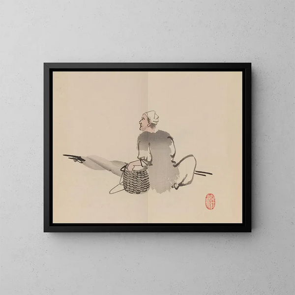 Keinen shugajō Pl74 - Imao Keinen — ingelijst kunstwerk aan de muur