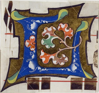 Initiale décorée L avec des fleurs d'un livre de chœur - Anonyme