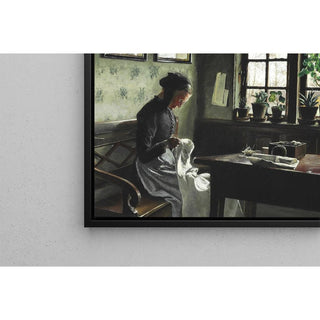 Intérieur avec femme cousant- Laurits Andersen Ring | Reproduction Tableau Décoration murale affiche copie