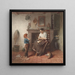 Binnenkant met een jongetje, een vlieger en een vrouw - Frederik Willem Zürcher — ingelijst kunstwerk aan de muur