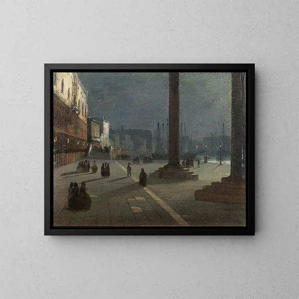 Venezia, Môle de San Marco - Ippolito Caffi — ingelijst kunstwerk aan de muur