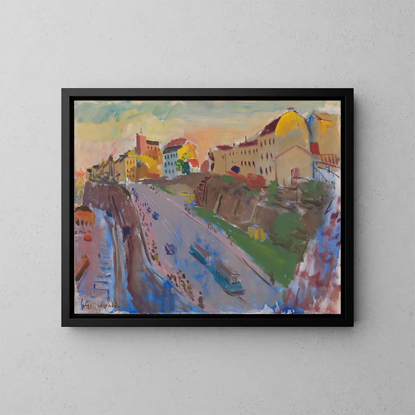 Katarinavägen - Isaac Grünewald — ingelijst kunstwerk aan de muur
