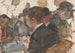 van mannen die kaarten spelen in een café - Isaac Israëls — weergave van het kunstwerk