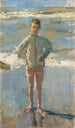 Jonge jongen op een strand - Isaac Israëls — weergave van het kunstwerk