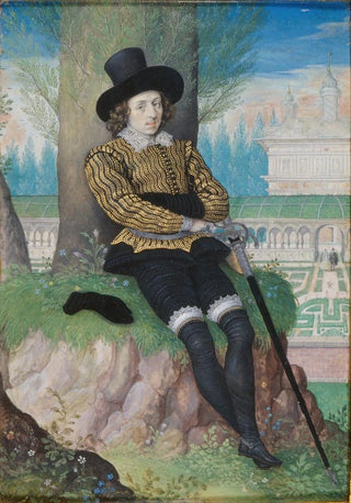 Isaac Oliver - Young Man Seated under a Tree.webp