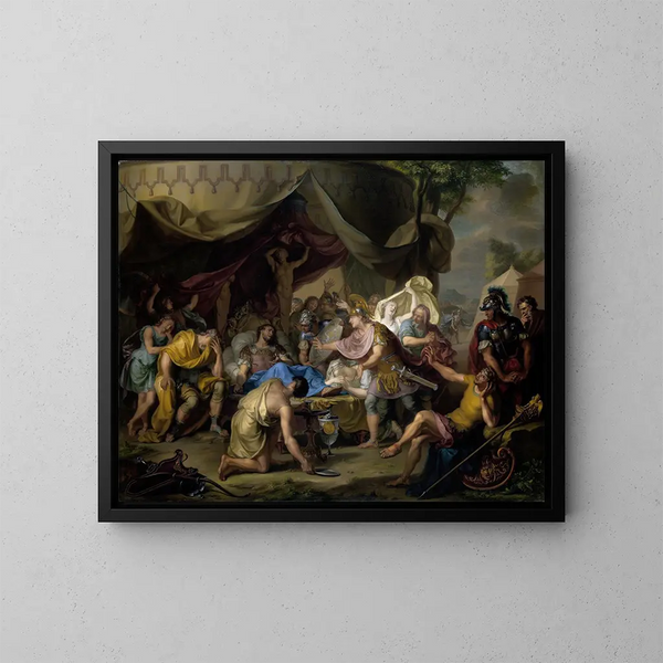 De dood van Epaminondas - Isaac Walraven — ingelijst kunstwerk aan de muur