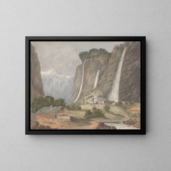 Cascades de Staubbach, Lauterbrunnen, Suisse - Isaac Weld — ingelijst kunstwerk aan de muur