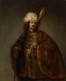 Een driekwart portret van een man in oosterse kleding - Isaac de Jouderville — weergave van het kunstwerk