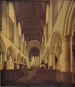 Interior painting of Saint Bavo's Church in Haarlem, view of the nave towards the choir - Isaak van Nickelen — artwork view