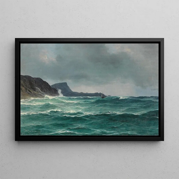 Isak Elias Refsnaes - Nordische Kste mit Segelboot.webp