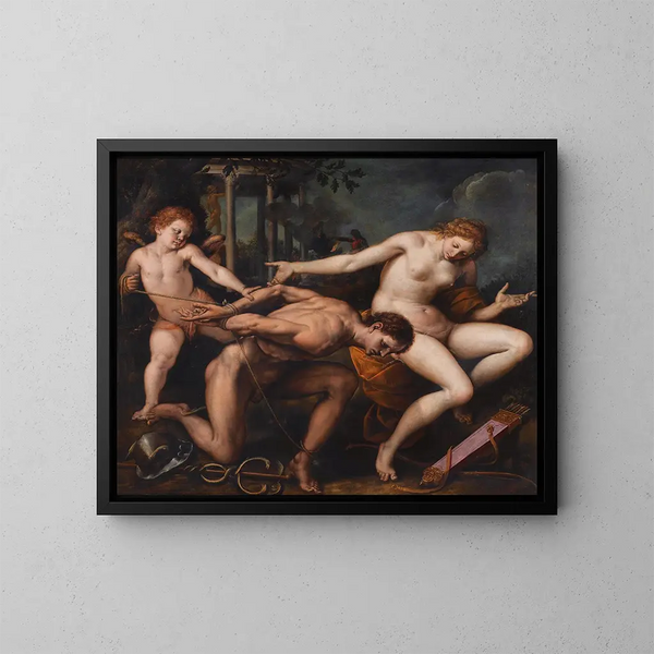 Allegorie van de liefde en de wijsheid - Isidoro Bianchi — ingelijst kunstwerk aan de muur