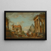 Klassiek landschapsschilderij - Italiaanse school — ingelijst kunstwerk aan de muur
