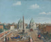 Rome, uitzicht op Piazza del Popolo - Italiaanse school — weergave van het kunstwerk