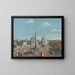 Rome, uitzicht op Piazza del Popolo - Italiaanse school — ingelijst kunstwerk aan de muur