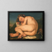 Cupidon endormi - Italiaanse school — ingelijst kunstwerk aan de muur