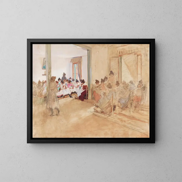 Couturières - Italico Brass — ingelijst kunstwerk aan de muur