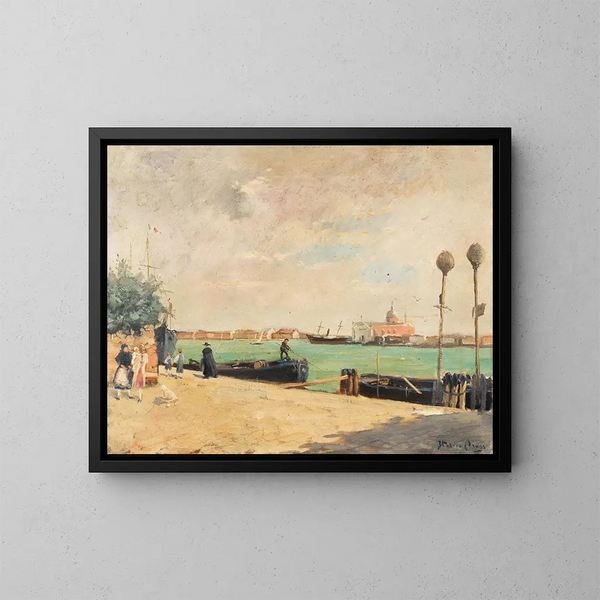 Les Zattere à Venise - Italico Brass — ingelijst kunstwerk aan de muur
