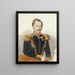 Portret van generaal Daniel Alexandrovitch Gershtentsveig - Ivan Alexeevich Nechaev — ingelijst kunstwerk aan de muur