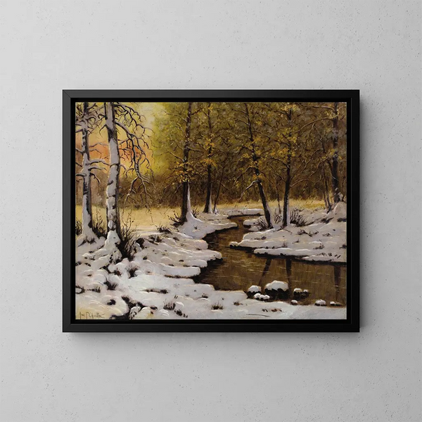 avondlicht - Ivan Fedorovich Choultse — ingelijst kunstwerk aan de muur