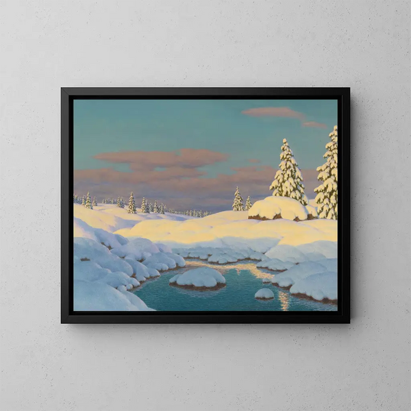 Winterlandschap - Ivan Fedorovich Choultse — ingelijst kunstwerk aan de muur
