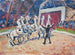 Circus scène: paardendressuurvoorstelling - Ivan Ivanec — weergave van het kunstwerk