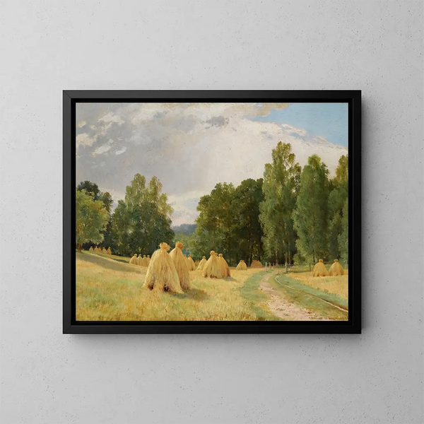 Meules à Préobrazhenskoe - Ivan Ivanovich Shishkin — ingelijst kunstwerk aan de muur