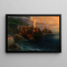 Le débarquement de Christophe Colomb avec ses compagnons sur trois chaloupes le vendredi 12 octobre 1492 au lever du soleil sur une île américaine nommée San Salvador par lui le même jour - Ivan Konstantinovich Aivazovsky — ingelijst kunstwerk aan de muur