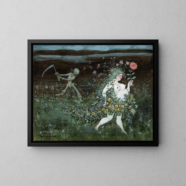 La vie et la mort - Ivar Arosenius — ingelijst kunstwerk aan de muur