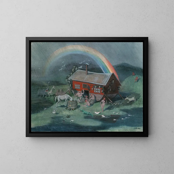 De eerste kroeg - Ivar Arosenius — ingelijst kunstwerk aan de muur