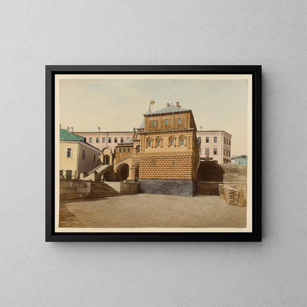 Huis in Moskou - J Daziaro — ingelijst kunstwerk aan de muur