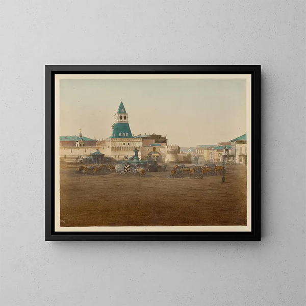 Place à Moscou - J Daziaro — ingelijst kunstwerk aan de muur
