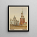 Spasski vorot i sénatski tegen het kremlin - J. Daziaro — ingelijst kunstwerk aan de muur
