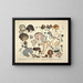 Getrouwe weergaven en beschrijvingen van eetbare, schadelijke en verdachte paddenstoelen Pl02 - J V Krombholz — ingelijst kunstwerk aan de muur