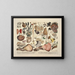 Reproducties van getrouwe weergaven en beschrijvingen van eetbare, schadelijke en verdachte paddenstoelen Pl05 - J V Krombholz — ingelijst kunstwerk aan de muur