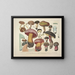 Reproducties getrouwe weergaven en beschrijvingen van eetbare, schadelijke en verdachte paddenstoelen Pl37 - J V Krombholz — ingelijst kunstwerk aan de muur