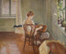 Binnenkant met de chimère die gitaar speelt - Jacek Malczewski — weergave van het kunstwerk