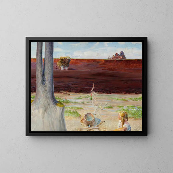 van mijn leven, deel van het triptiek - Jacek Malczewski — ingelijst kunstwerk aan de muur