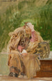 Oudeman bij een put - Jacek Malczewski — weergave van het kunstwerk