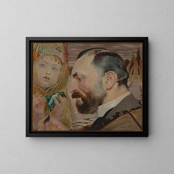 Portret van Feliks Jasieski - Jacek Malczewski — ingelijst kunstwerk aan de muur