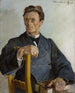 portret van priester Henryk Radomiski rond 1870 na 1925 - Jacek Malczewski — weergave van het kunstwerk