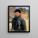 Zelfportret met een hyacint - Jacek Malczewski — ingelijst kunstwerk aan de muur