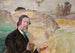 Zelfportret met een Poolse Weg - Jacek Malczewski — weergave van het kunstwerk