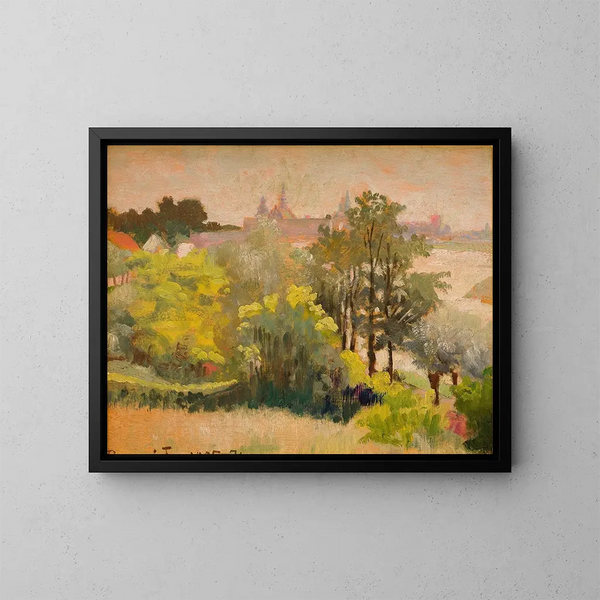 Uitzicht op Krakau vanaf Zwierzyniec - Jacek Malczewski — ingelijst kunstwerk aan de muur