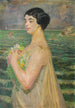 Vrouw aan de rand van de zee - Jacek Malczewski — weergave van het kunstwerk