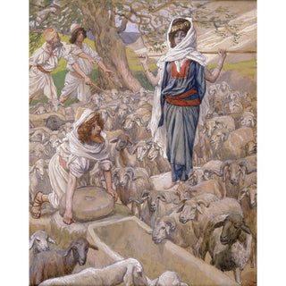 Jacob et Rachel au puits - James Tissot | Reproduction Tableau Décoration murale affiche copie