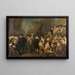 Officieren en andere burgerwachten van het Vijfde district van Amsterdam onder bevel van kapitein Cornelis de Graeff en luitenant Hendrick Lauwrensz - Jacob Adriaensz Backer — ingelijst kunstwerk aan de muur