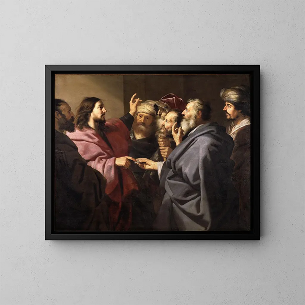 L'Offrande à la monnaie - Jacob Adriaensz Backer — ingelijst kunstwerk aan de muur