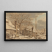 Cour de ferme en hiver - Jacob Cats — framed artwork on a wall